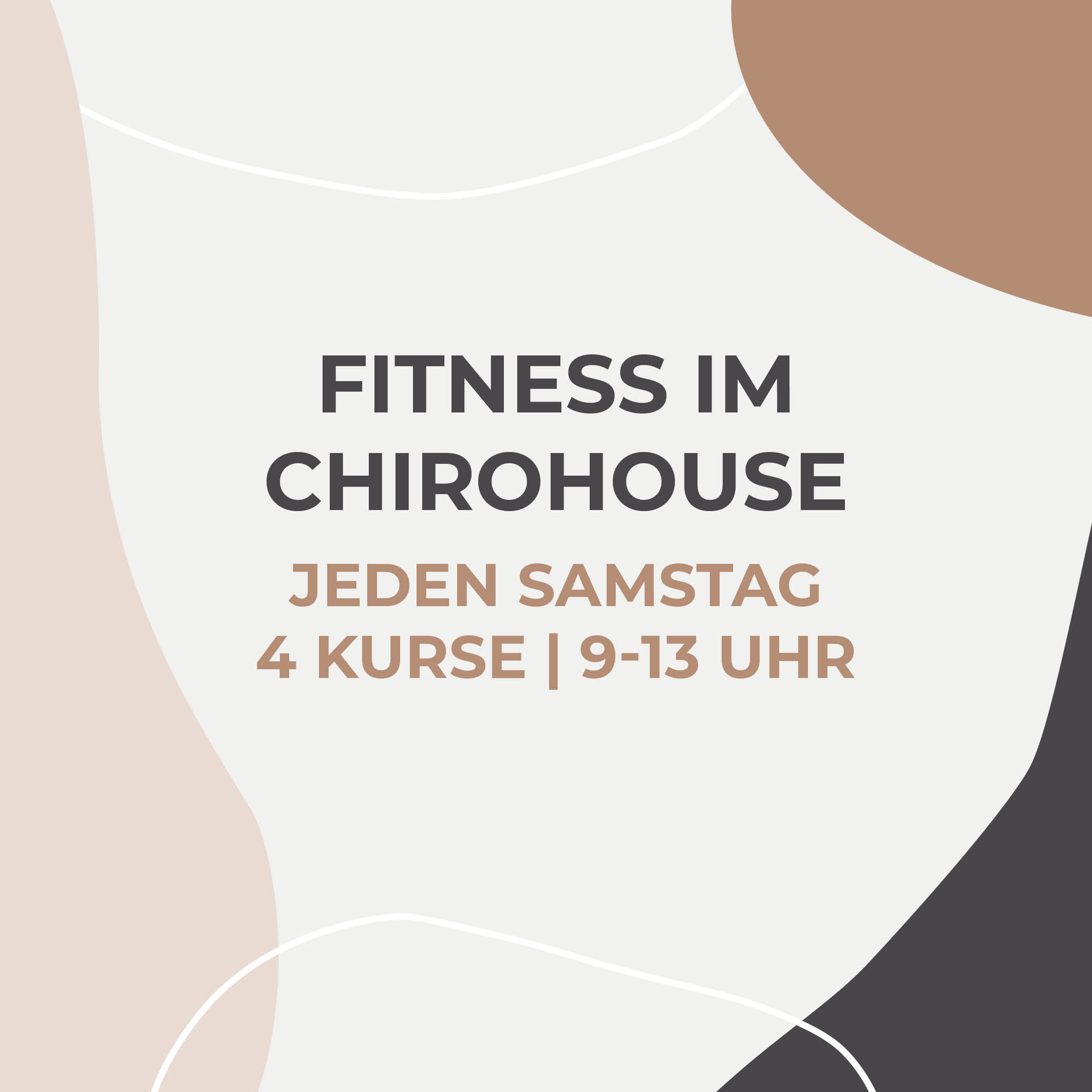 Fitness im ChiroHouse - jeden Samstag im Monat.